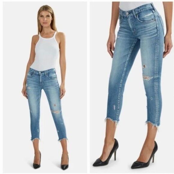 Moussy Vintage Glendele Skinny Jeans in Light Blue Jeans size 27 - Picture 3 of 10